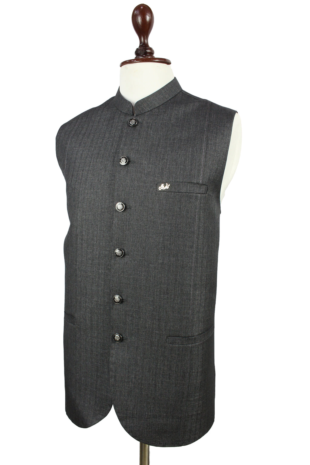 Light Black Grey Waistcoat for Men | Formal Vest – Raja Jee Garments