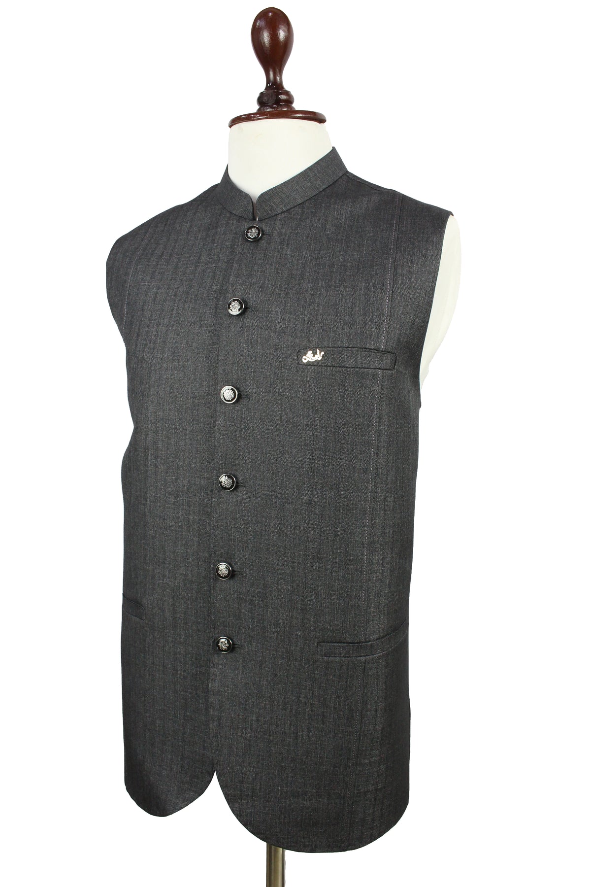 Light Black Grey Waistcoat for Men | Formal Vest – Raja Jee Garments