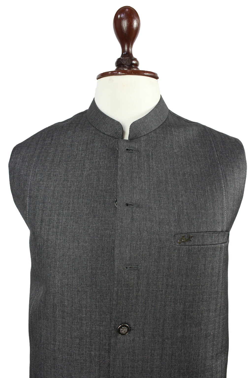 Light Black Grey Waistcoat for Men | Formal Vest – Raja Jee Garments