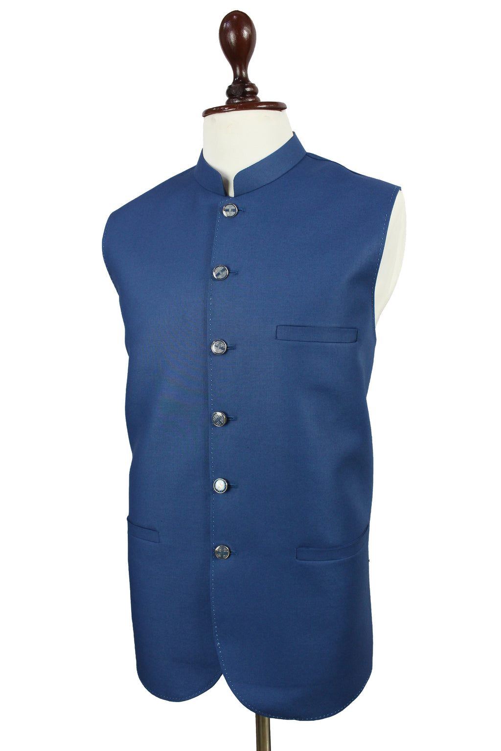 Royal Blue Pakistani Waistcoat for Men | Traditional Formal Wear