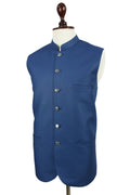 Royal Blue Pakistani Waistcoat for Men | Traditional Formal Wear