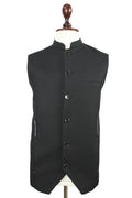 Men’s Black Waistcoat – Nehru Vest, Formal Dress Vest