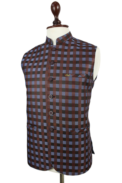 Men’s Checkered Waistcoat