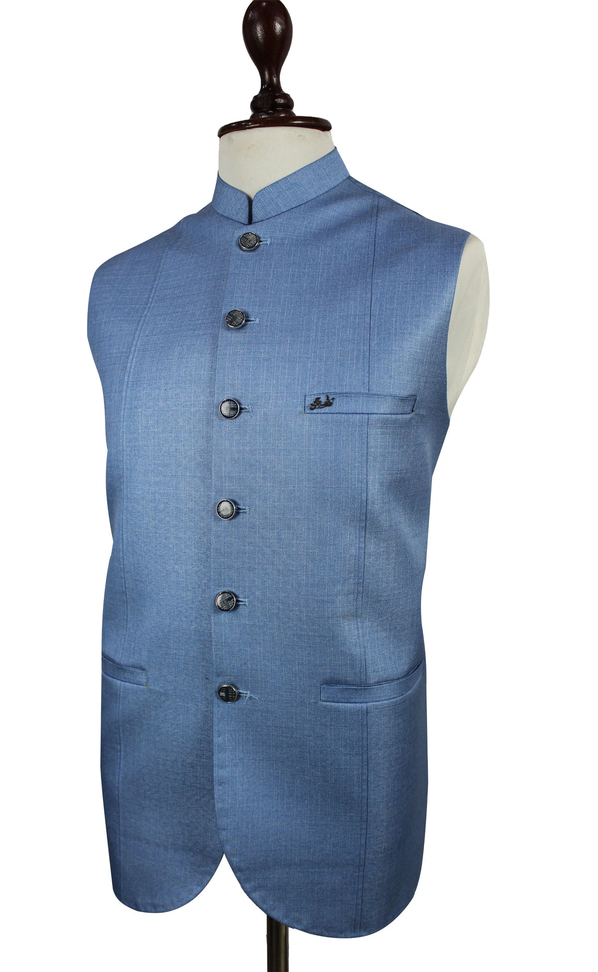 Light Blue Men’s Waistcoat | Traditional Formal Wear USA