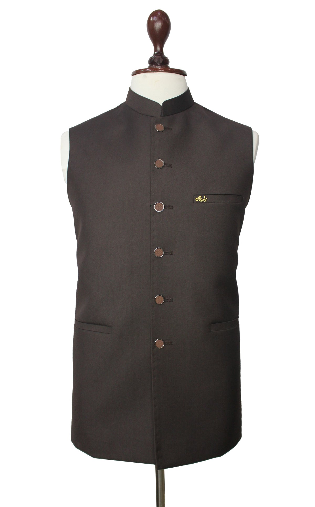 Light Brown Waistcoat for Men | Traditional Formal Vest – Raja Jee Garments